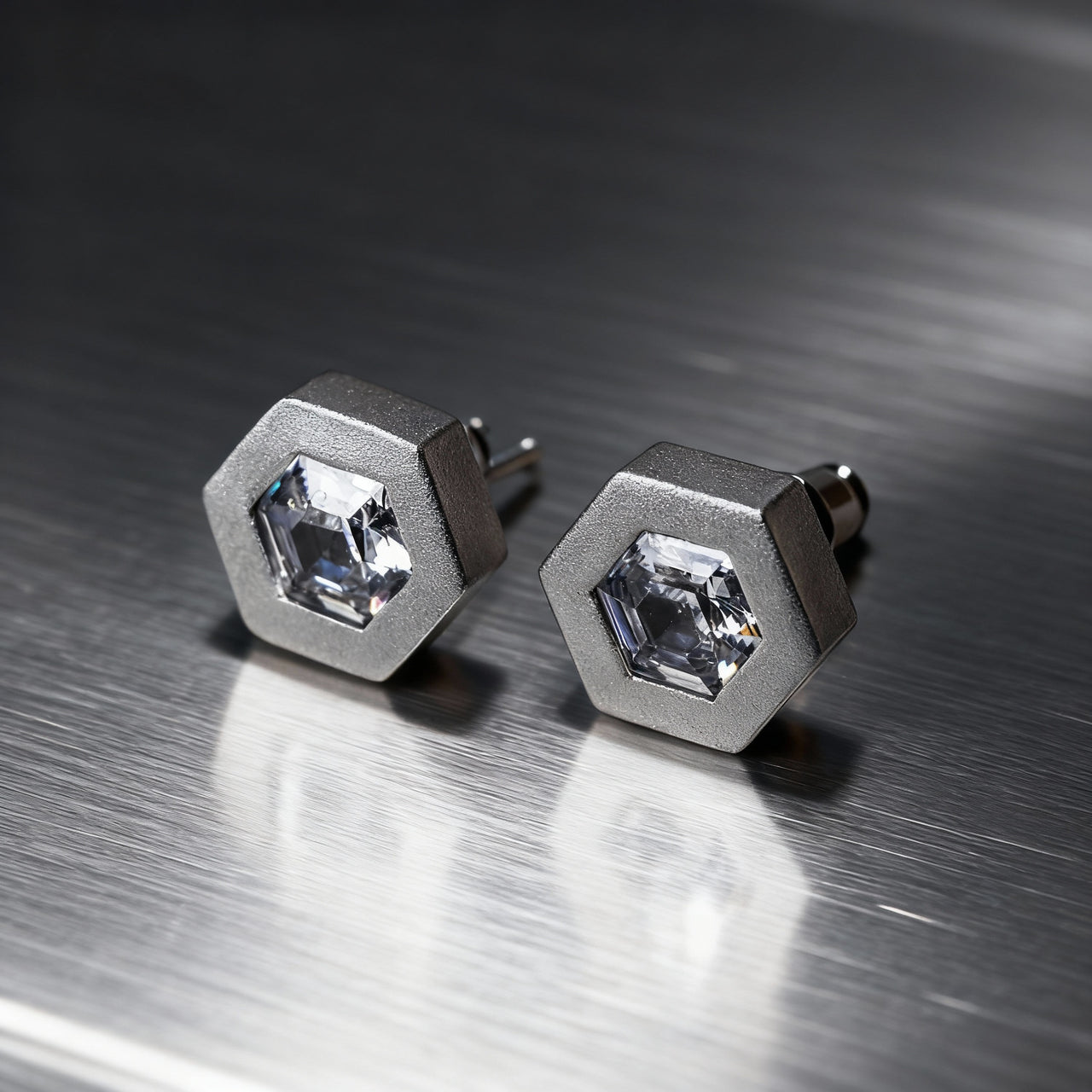 Earrings Crystal Hex